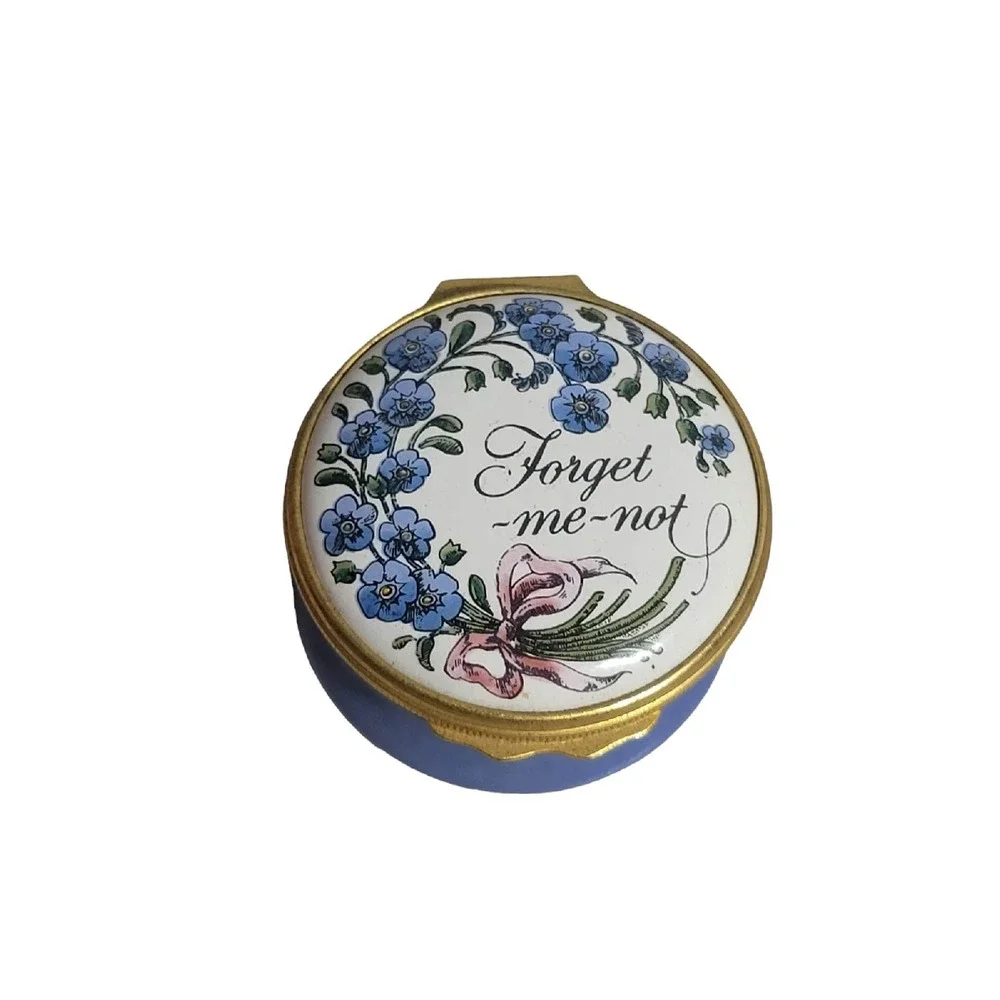 Halcyon Days Enamels trinket box floral 